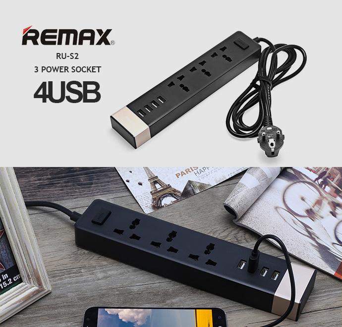 Củ sạc đa năng 4 cổng remax rus2