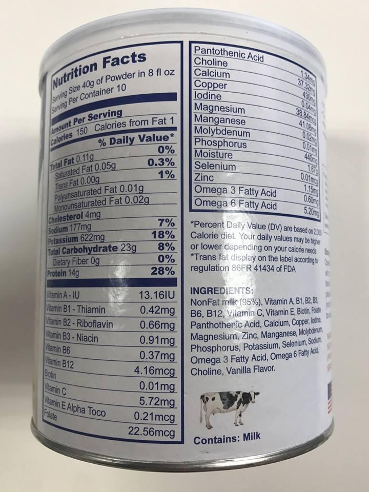 Sữa dành cho người tiểu đường Entrust Milk 400g