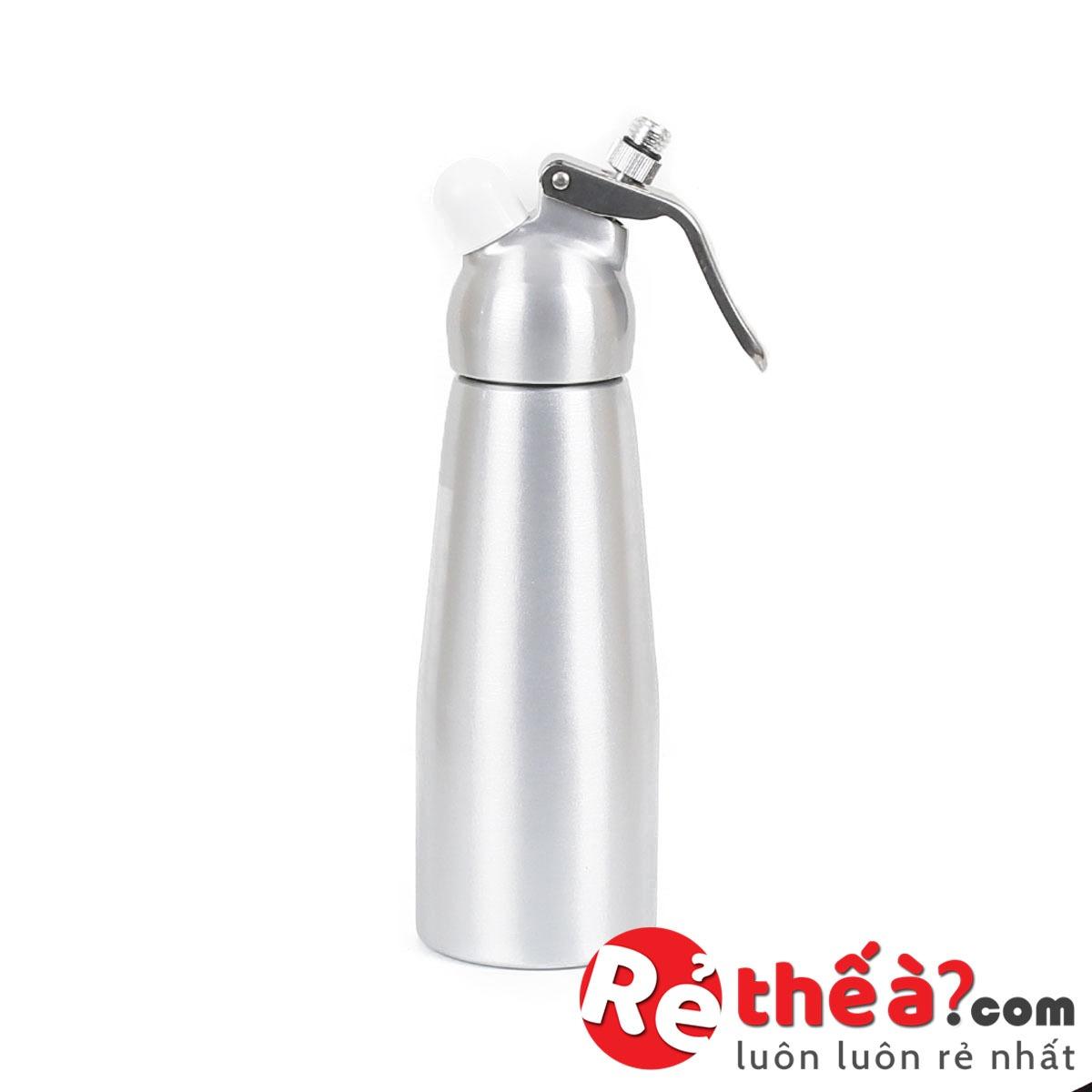 BÌNH XỊT KEM  NHÔM SIÊU BỀN MÀU BẠC 0.5L