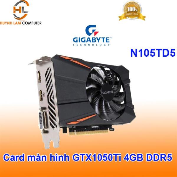 Card màn hình Gigabyte GTX1050Ti (N105TD5-4GD) 1 quạt