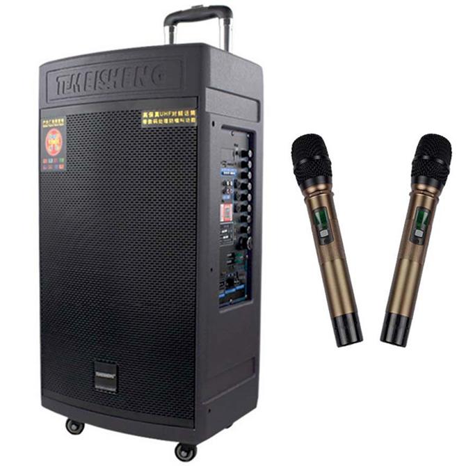 Loa kéo bluetooth thùng gỗ công suất lớn Temeisheng GD 15-08 new