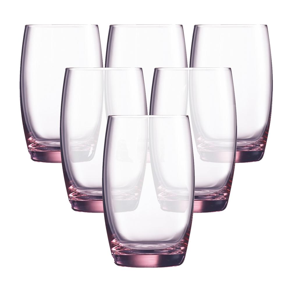 Bộ 6 ly thủy tinh cao Luminarc Salto Ice Pink 350ml J5385