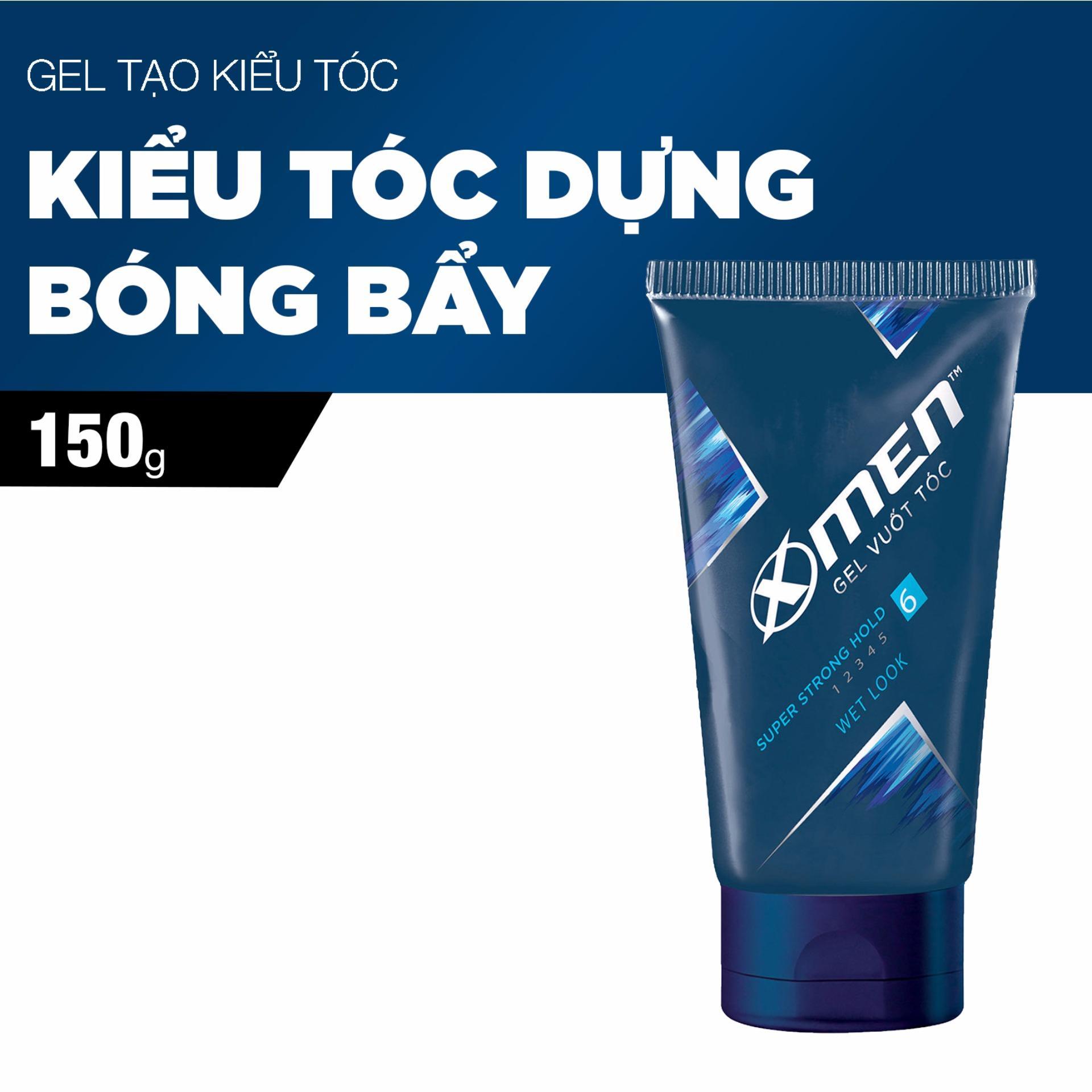 Gel tạo kiểu tóc siêu cứng X-Men Wet Look 150g