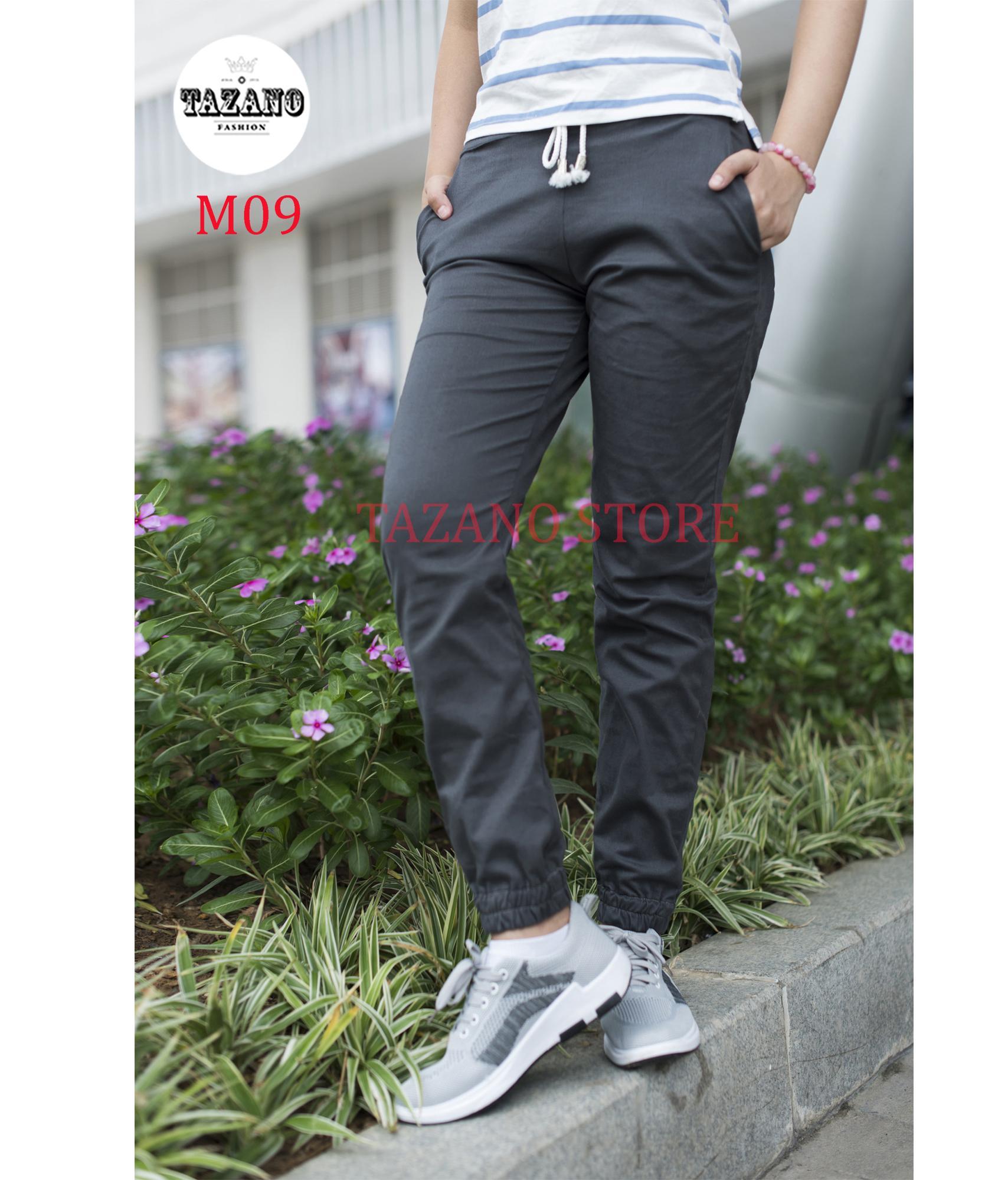 Quần Jogger Kaki Nữ Co Giãn, Chất Tốt  - Hàng Xuất Khẩu (Màu Xám Lông Chuột)