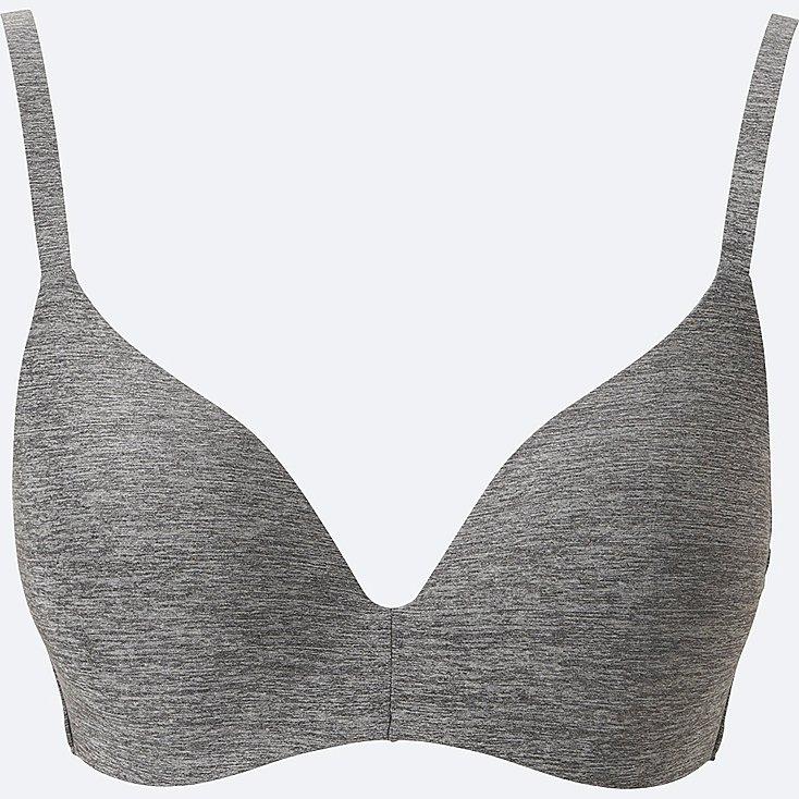 Áo lót không gọng UNIQLO WIRELESS BRA Beauty Light Heather - Japan (Xám đậm)