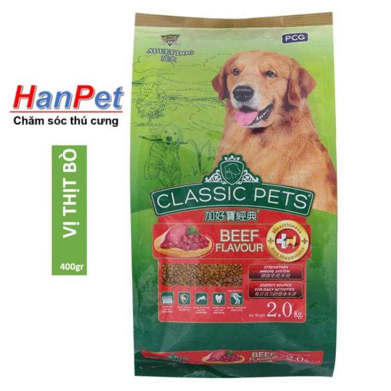 HCM -(COMBO 10 gói mỗi gói 400gr) Thức ăn cho chó CLASSIC PETS (thức ăn khô cho mọi loại chó trên 10kg) HP10291TC thức ăn hạt cho chó