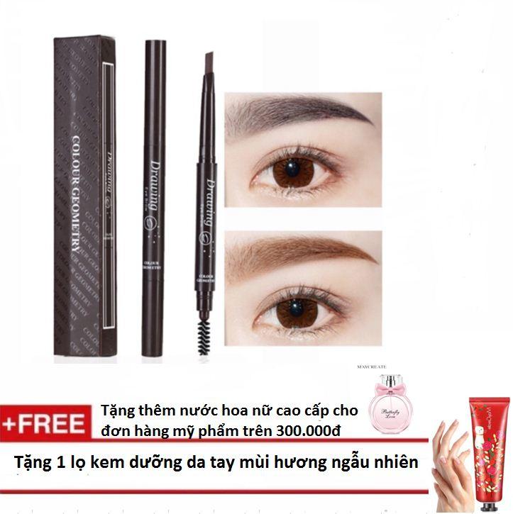 Combo 2 bút chì kẻ lông mày Maycreate màu đen và nâu + Tặng 1 lọ kem dưỡng da tay