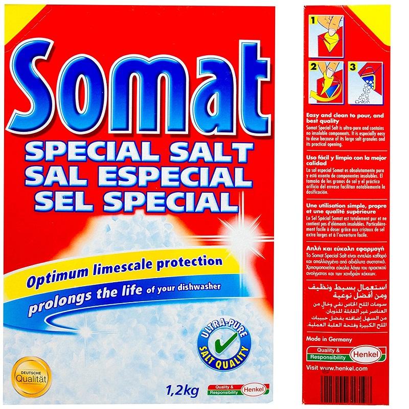 Muối rửa bát Somat hộp 1,2kg , Muối rửa bát Đức