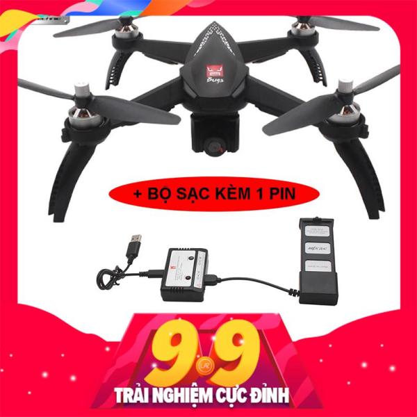 ( BỘ 2 PIN + 2 BỘ SẠC ) Máy bay Flycam MJX bugs 5W - GPS, follow me , truyền hình ảnh về điện thoại, camera 1080P xoay góc 90 độ