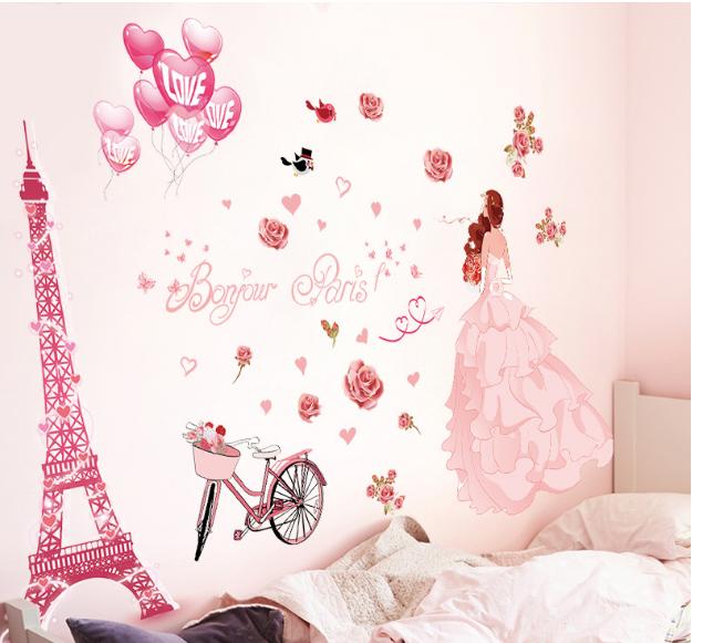 Decan dán tường cô dâu tháp paris - xl8265-69