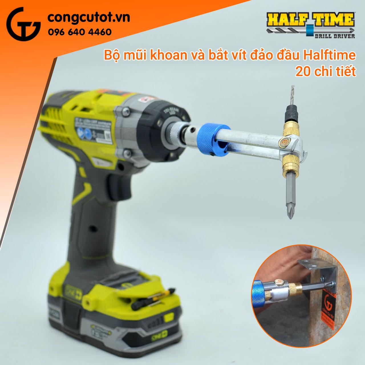 Bộ mũi khoan half time 20 chi tiết