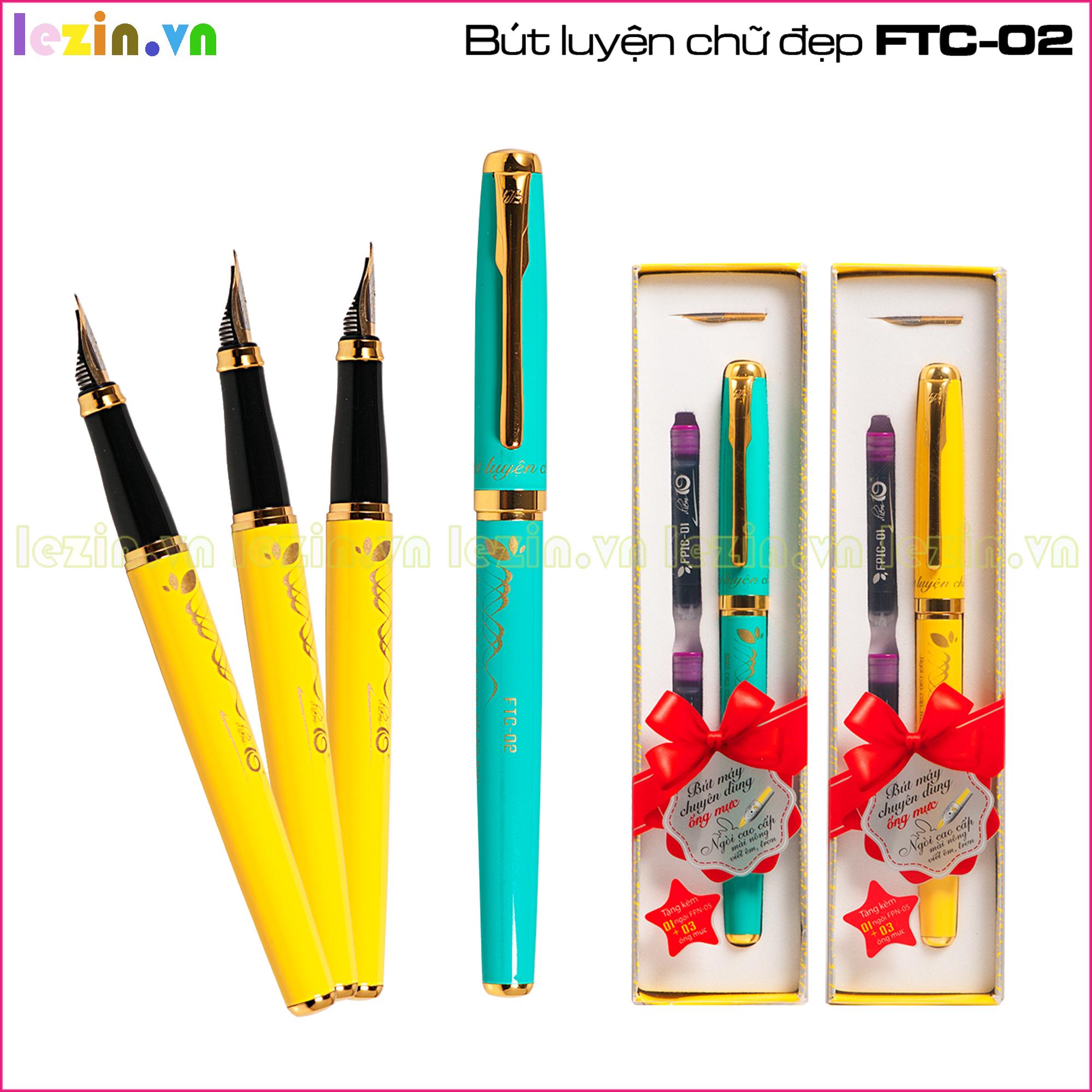 Bút Máy Luyện Chữ Đẹp Điểm 10 Thiên Long  FTC Cho Trẻ Tập Viết - Chuyên dùng ống mực thay thế