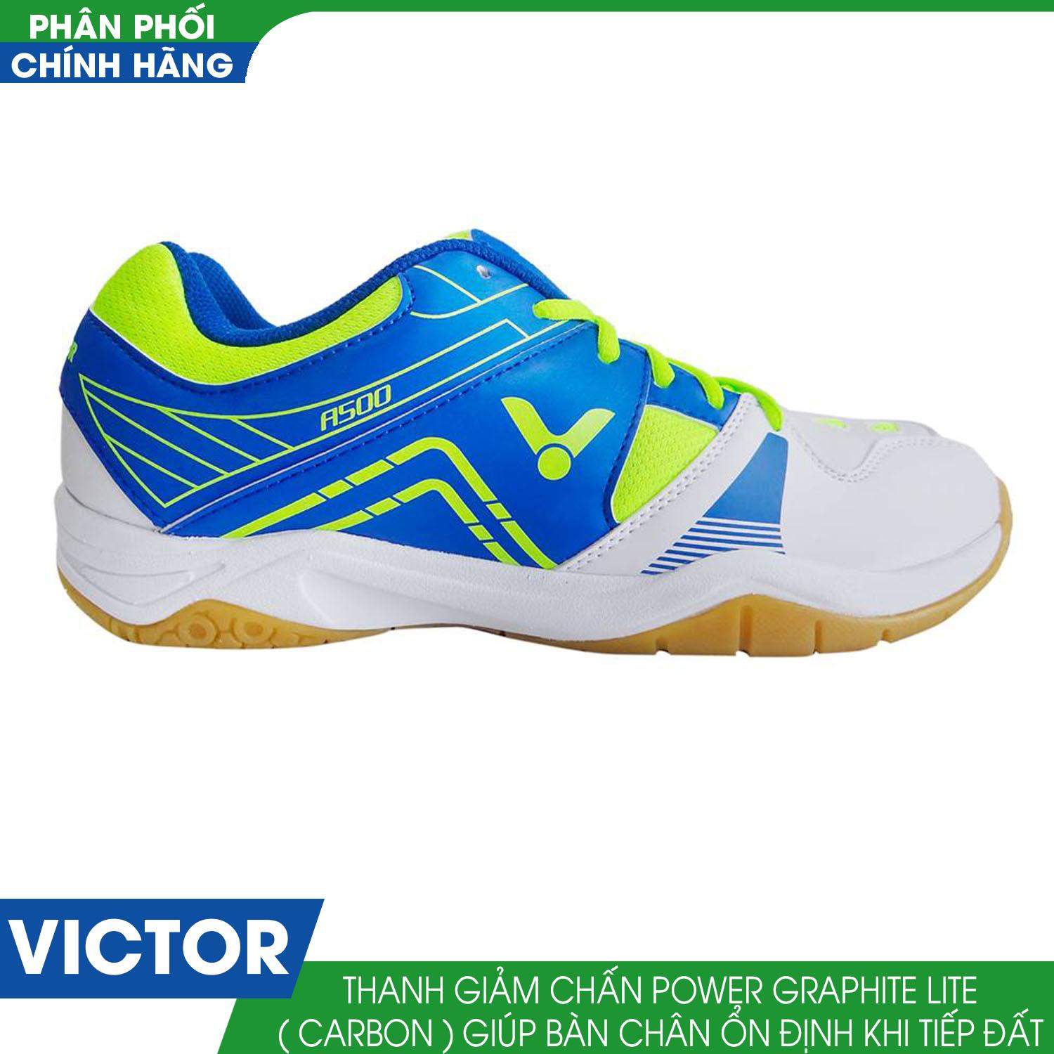 Giầy Cầu Lông Victor 500AF (Trắng Xanh)