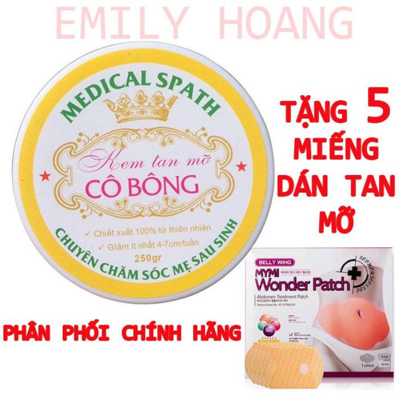 Kem tan mỡ Cô Bông giúp giảm mỡ bụng bắp bùi bắp tay TẶNG KÈM 5 MIẾNG DÁN TAN MỠ WONDER nhập khẩu