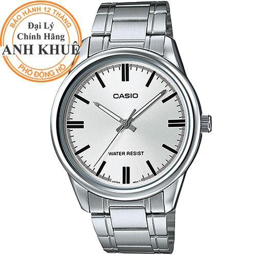 Đồng hồ nam dây kim loại casio anh khuê mtp-v005d-7audf