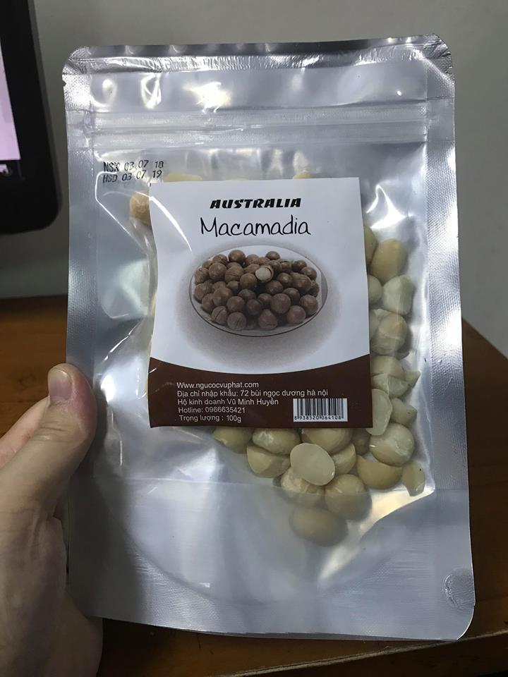 Nhân macca úc tách sẵn 100 gam