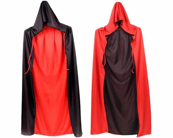 Áo Choàng Thần Chết , Ma Cà Rồng 2 Lớp Đen Đỏ Có Mũ