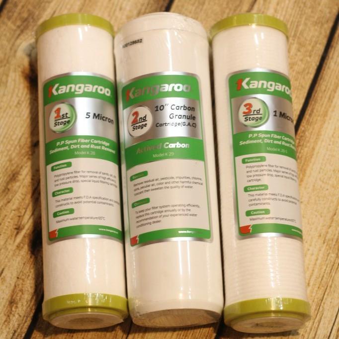 Bộ 3 lõi lọc nước Kangaroo 1-2-3