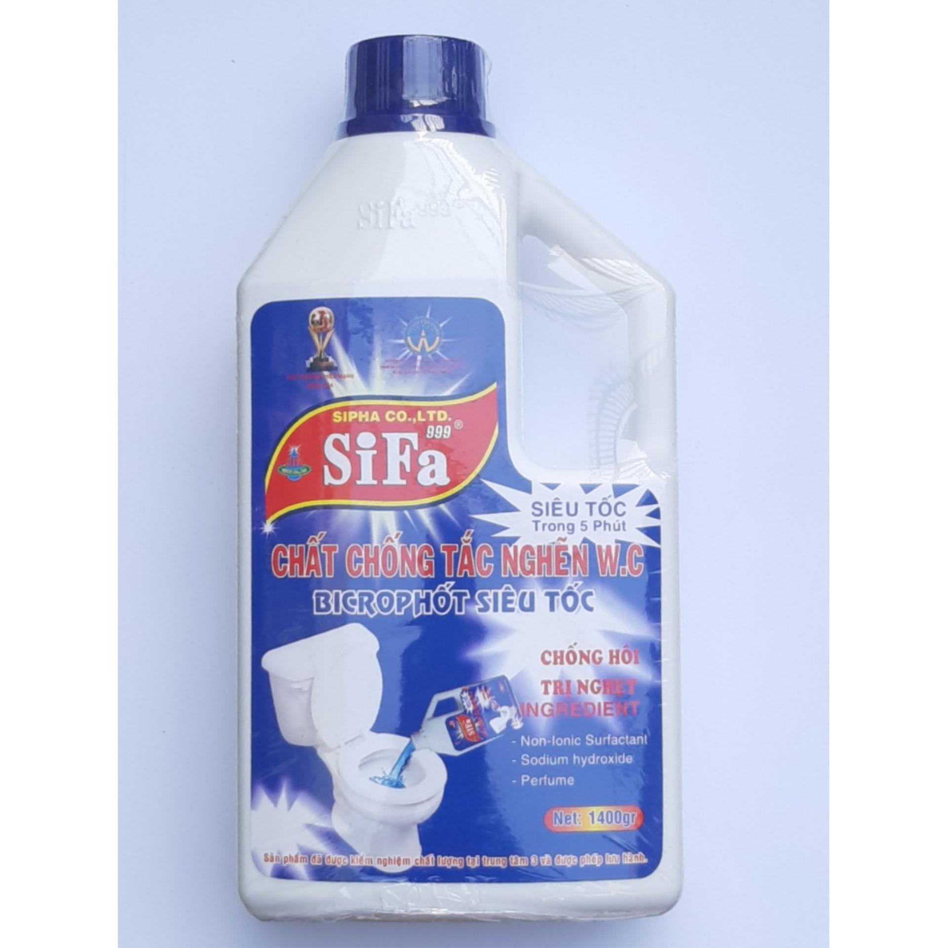 Chất thông tắc nghẽn WC chống hôi Siêu tốc 5 phút 1400g - Sifa