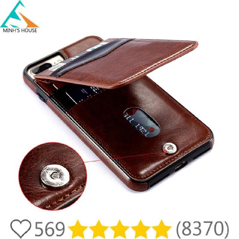Giá Bao da kiêm ví đựng tiền, thẻ, card.. cho các dòng IPhone Plus 6,7,8 rất tiện lợi Minhs House