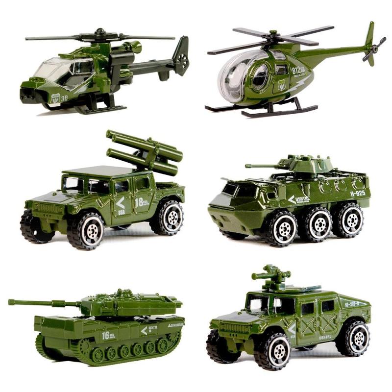 Bộ mô hình Xe Quân Sự mini tỉ lệ 1:87 so với kích thước thật (Chất liệu sắt + nhựa)