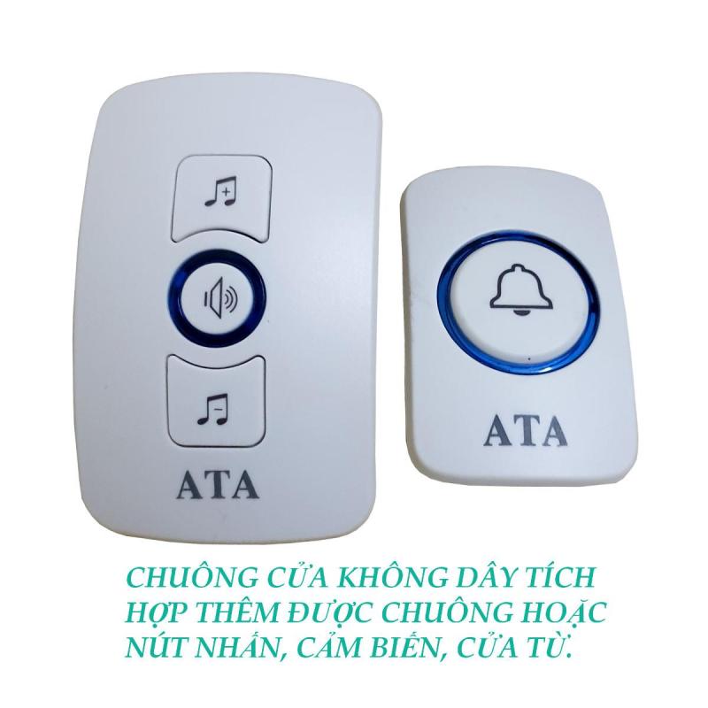 Chuông cửa không dây đa năng tích hợp được ATA AT-916 - có 2 kiểu nút nhấn để lựa chọn
