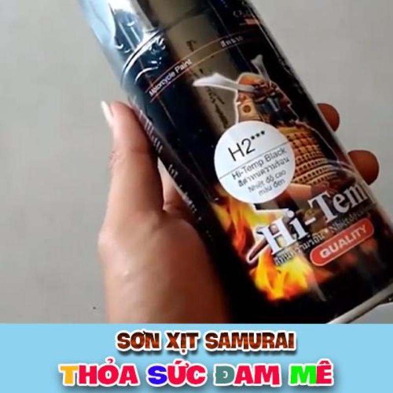 Chai sơn Pô chịu nhiệt màu đen nhám H2 Samurai Paint