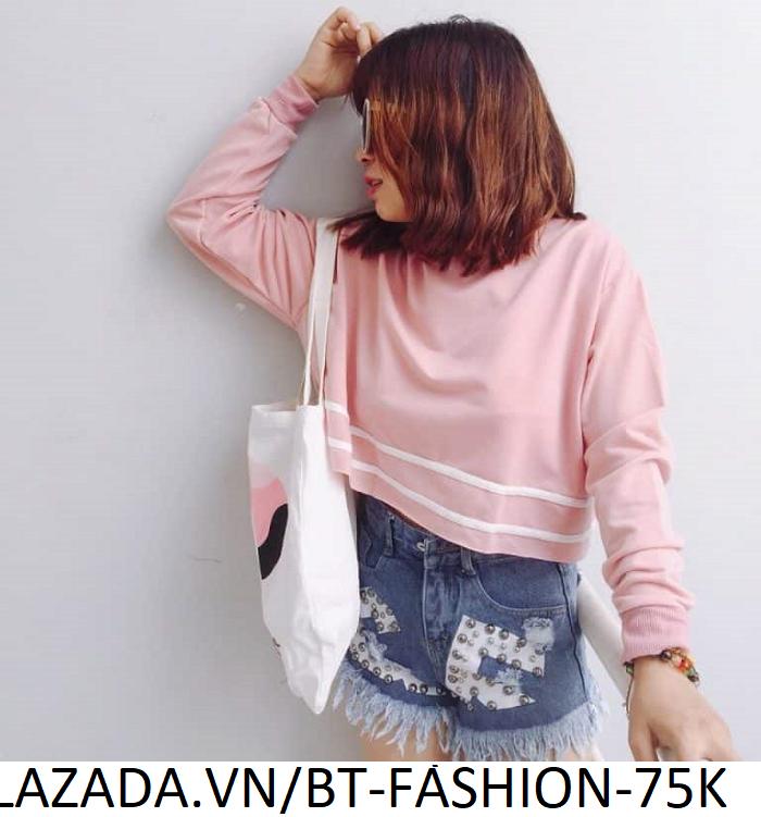 Áo Thun Nữ Kiểu Crop-Top (Hở Eo) Thời Trang Hàn Quốc Mới - BT Fashion (AK)