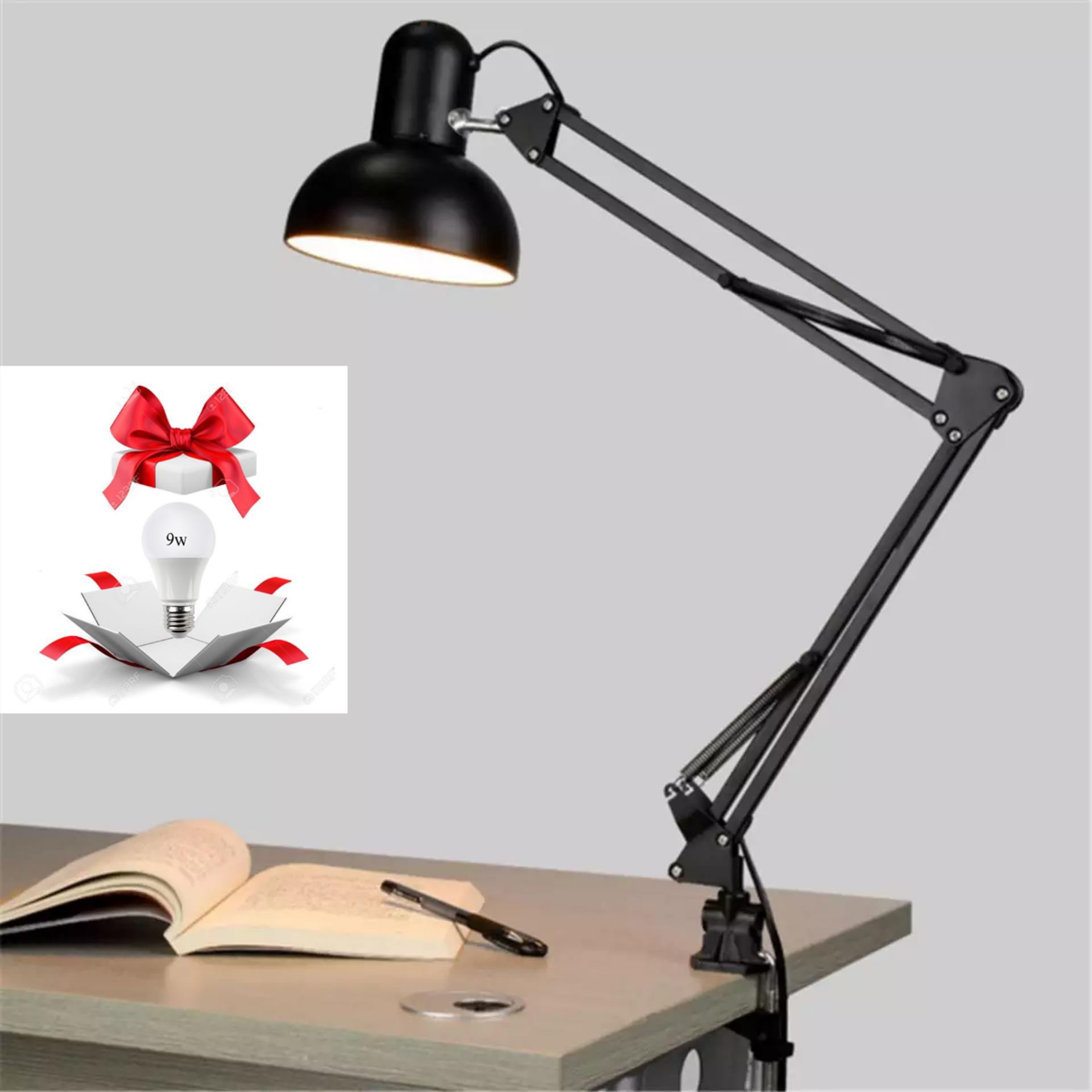 Đèn bàn học tập, làm việc, có chân kẹp bàn Pixar GH-370 (Tặng kèm bóng LED 9W)
