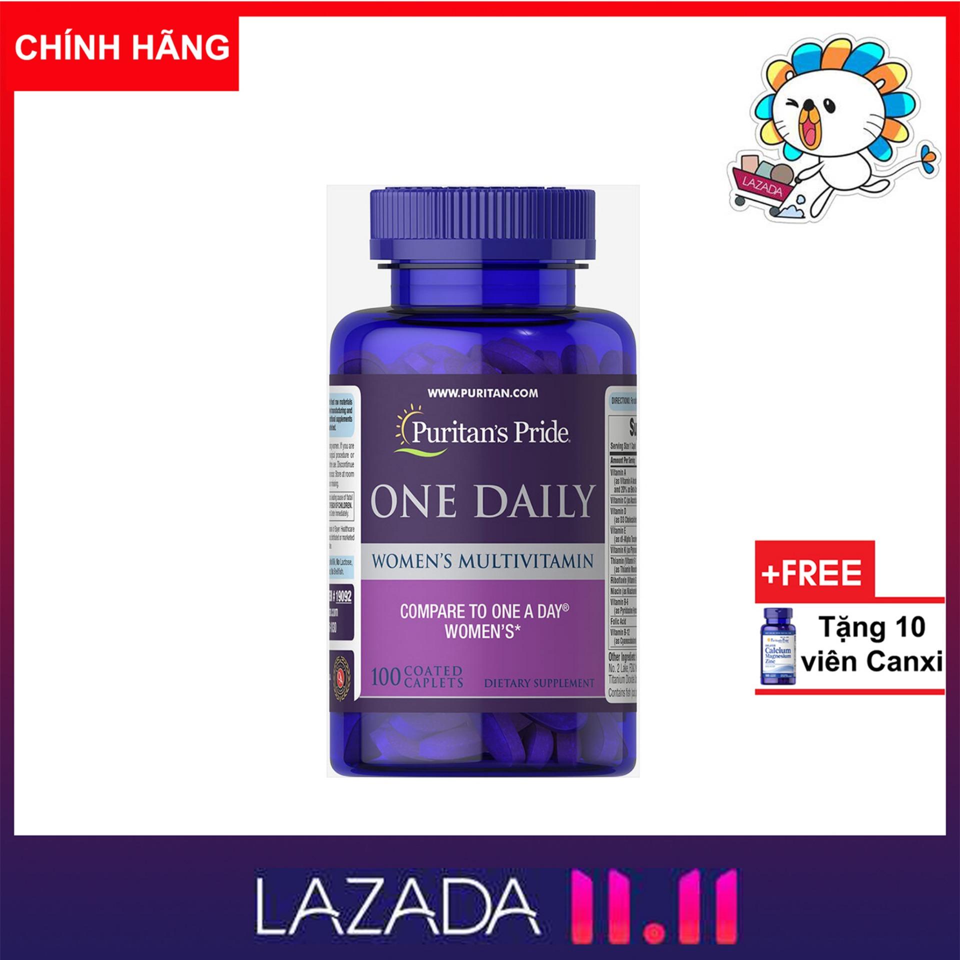 Vitamin tổng hợp cho phụ nữ 1 viên/ngày Puritans Pride One Daily Womens Multivitamin 100 viên HSD tháng 4/2020