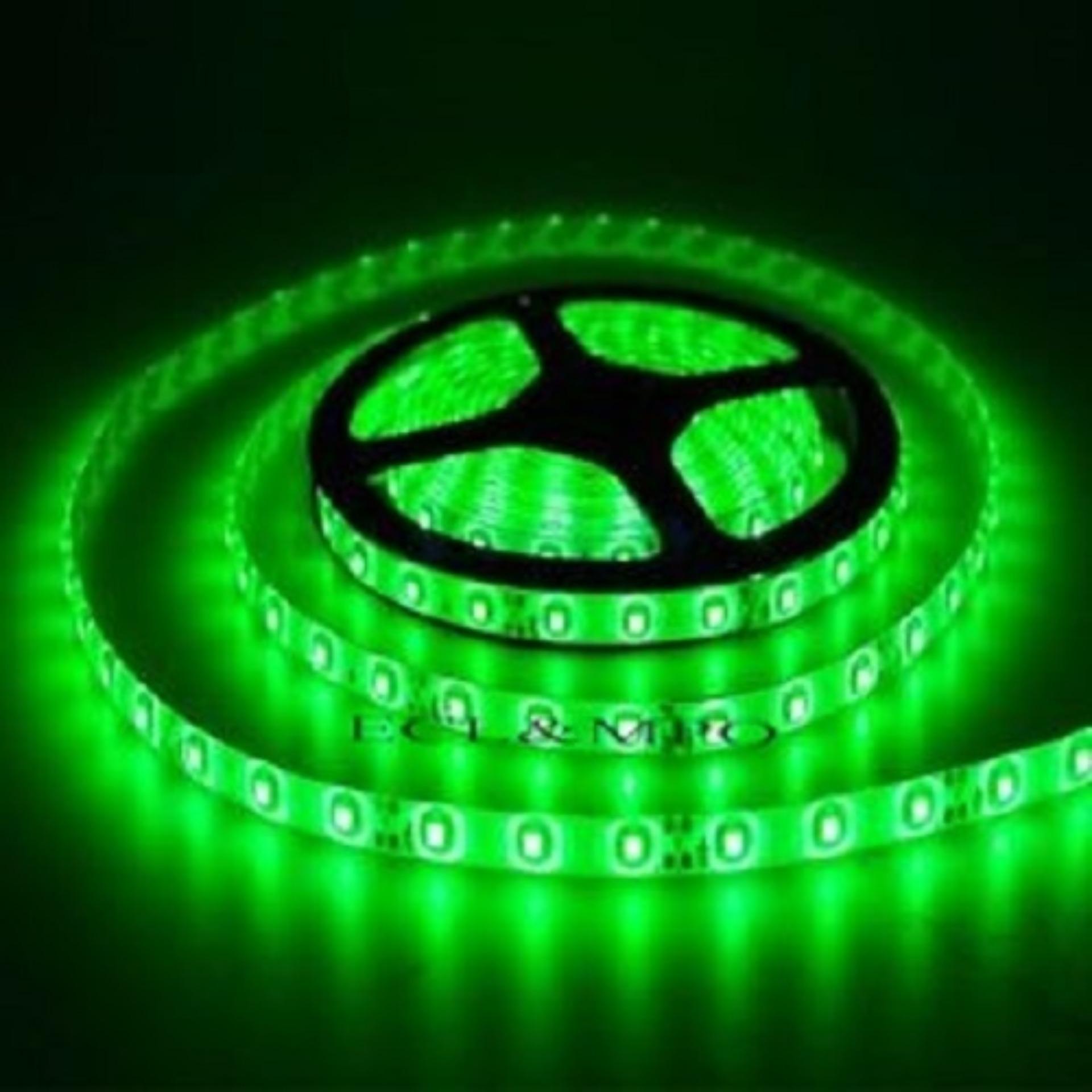 Cuộn Led dây dán 5m 5050 12v có keo đơn màu Xanh Lá Cây trang trí decor phòng ngủ