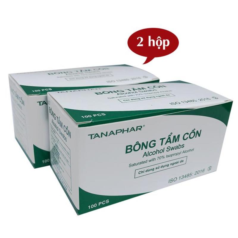 Combo 2 Hộp bông tẩm cồn ALCOHOL SWABS sát khuẩn, sát trùng (100 miếng/ hộp x 2 hộp) tốt nhất