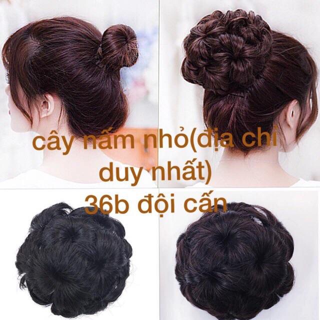 búi tóc giả hình bông hoa