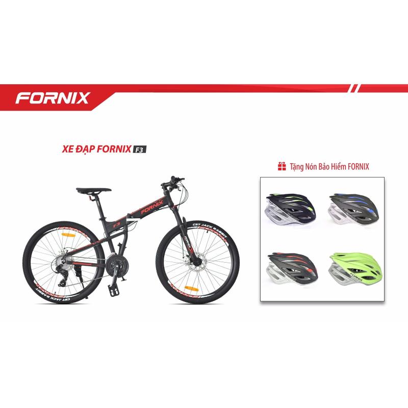 Mua Xe đạp gấp địa hình thể thao Fornix F3 (Đen đỏ)+ tặng nón bảo hiểm  A02NX1