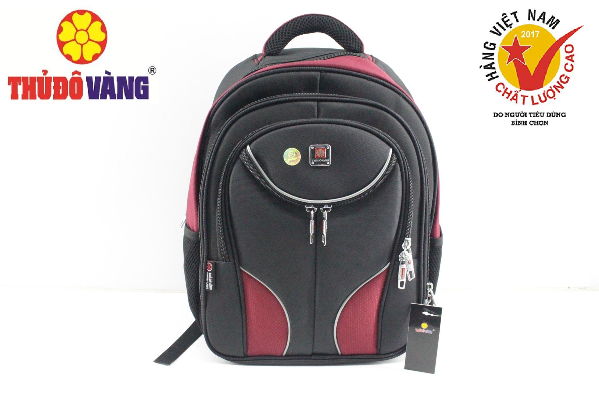 BA LÔ MÀU THỦ ĐÔ VÀNG CỠ TRUNG BL-159 (Đỏ Đen)