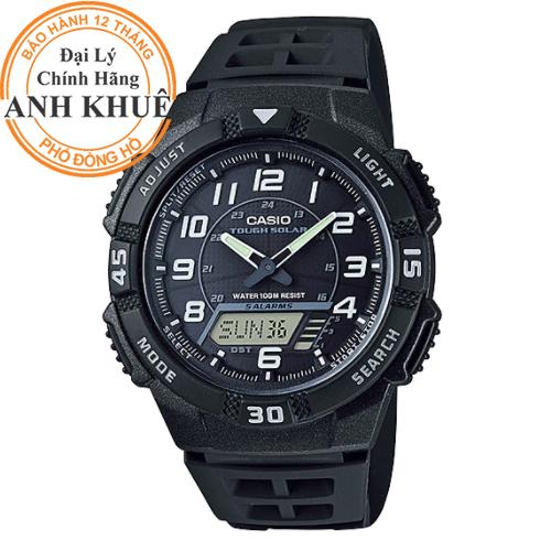 Đồng hồ nam dây nhựa năng lượng mặt trời casio anh khuê aq-s800w-1bvdf