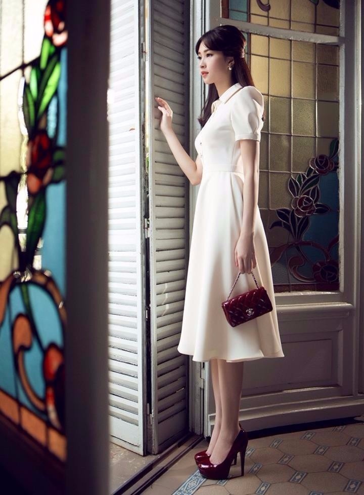 HÀNG ĐỦ SIZE: Đầm vintage cổ sơ mi 4