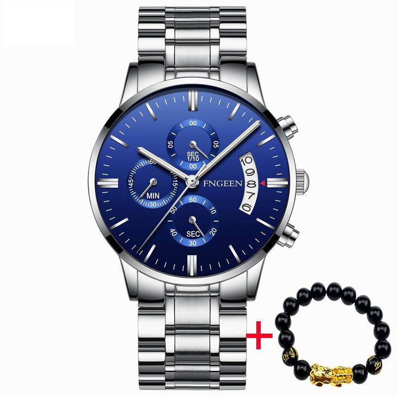 50% GIẢM ĐỒNG HỒ NAM FNGEEN rl828DÂY THÉP ĐEN CAO CẤP KHÔNG GỈ + TẶNG VÒNG TỲ HƯU