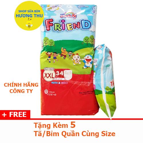 Tã/Bỉm quần Goon Friend size XXL 34 miếng , tặng kèm 5 miếng cùng size