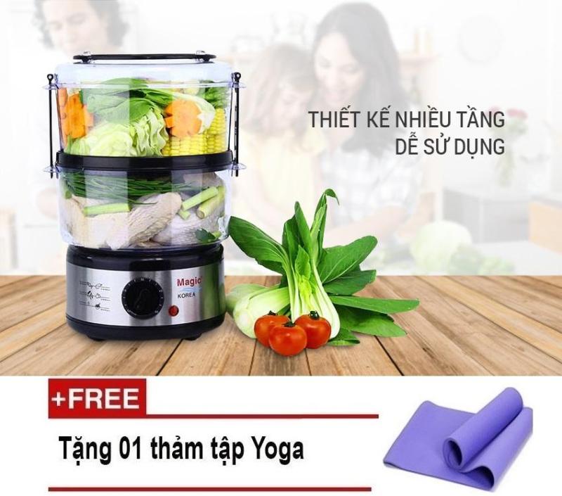 Máy Hấp Thực Phẩm Magic Korea A64 2018 (Xám) Tặng Kèm Thảm Tập Yoga Sunny Store