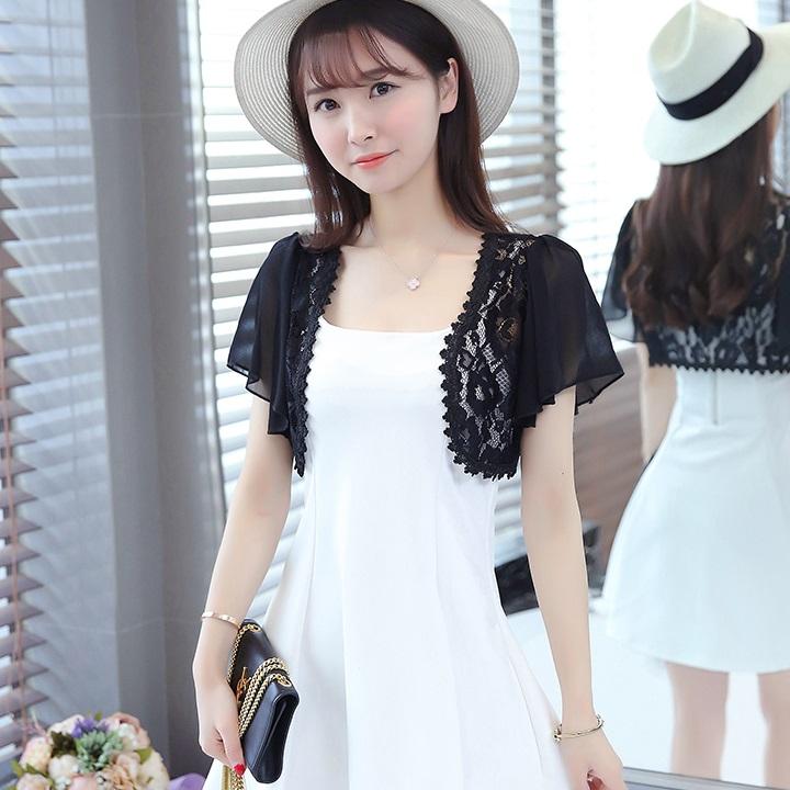 [HCM]Áo khoác ren tà ngắn 06 C107