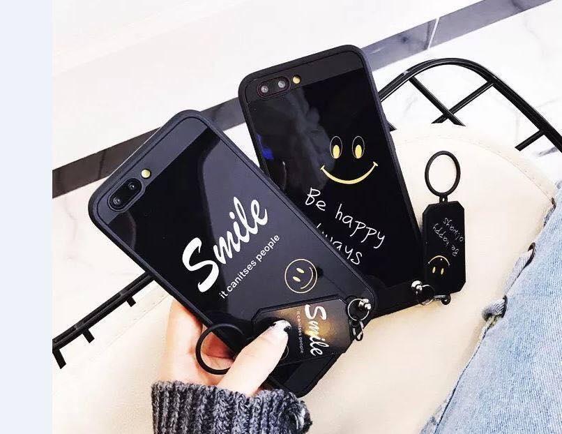 Ốp tráng gương dành cho iphone behappy -smile