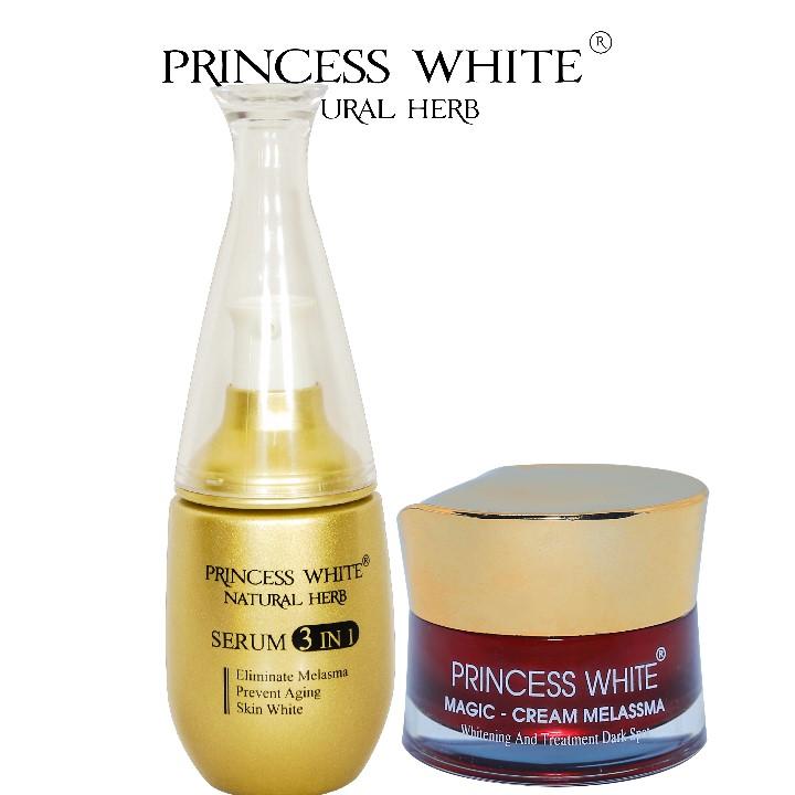 Combo đặc trị nám hiệu quả Serum 3 in 1 + Magic Nám Princess White