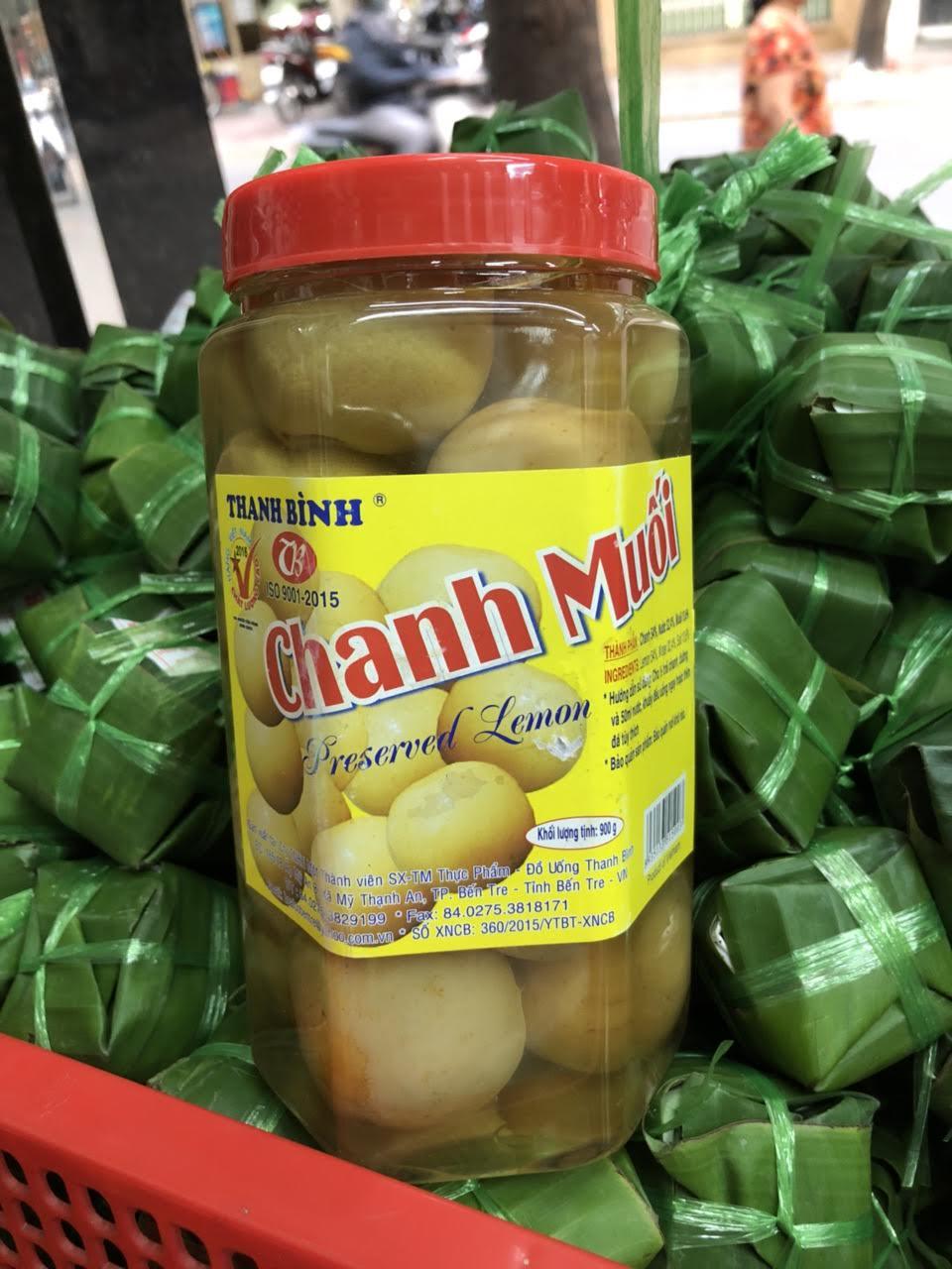 Chanh muối còn nguyên trái trọng lượng 900G/hủ