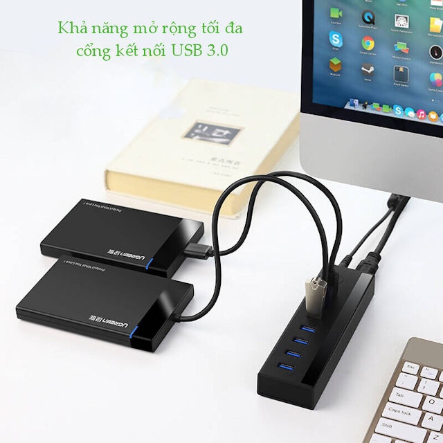 Bộ chia Hub USB 3.0 7 cổng UGREEN US219 Bộ chia Hub USB 3.0 7 cổng UGREEN US219
