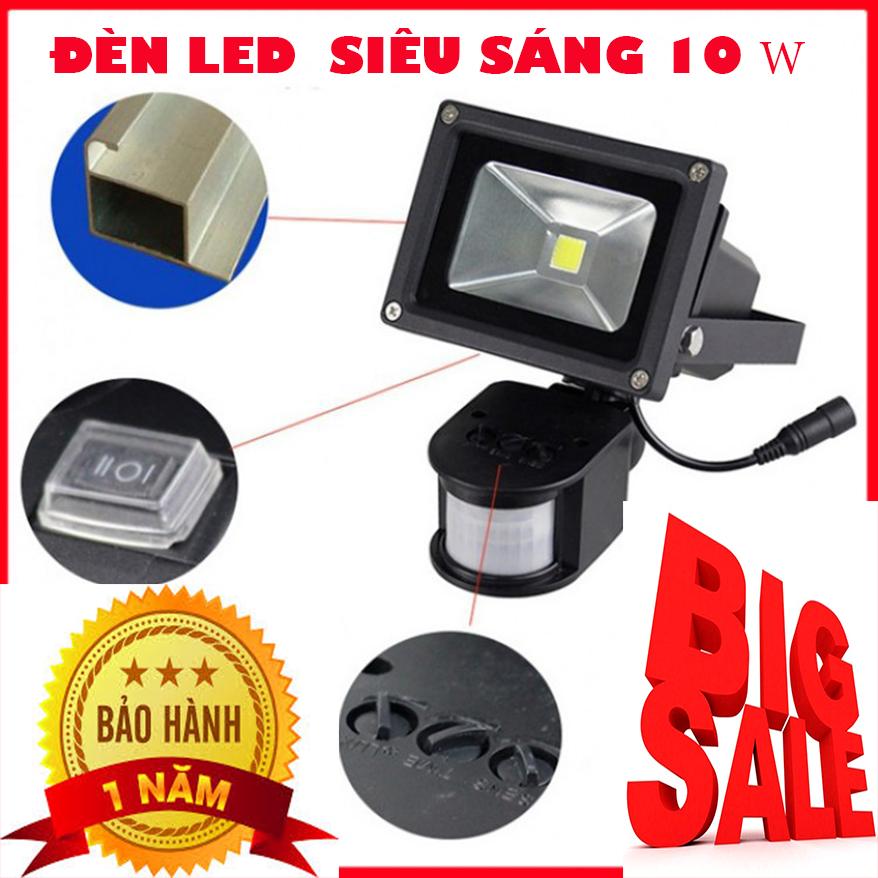 Đèn mini led cảm ứng,Đèn pha Led 10w .Đèn Led Cảm Biến, Flood Light Công Suất 10W, Tự Động Bật Tắt Trong Phạm Vi 10M - Chất Lượng Sản Phẩm Tiên Phong Hàng Đầu,Bh 1 Đổi 1 Trong 12 Tháng.
