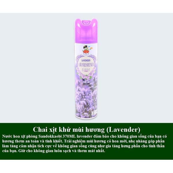 Chai xịt thơm phòng khử mùi sandokaebi korea 370ml hương lavender ks805
