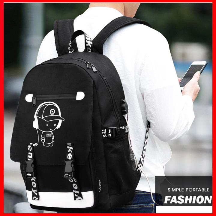 BALO ĐI HỌC NAM NỮ THỜI TRANG MỚI 2021 - TẶNG CÁP SẠC USB - BALO NAM NỮ CẶP HỌC SINH CẤP 2 MỚI STYLE HÀN QUỐC