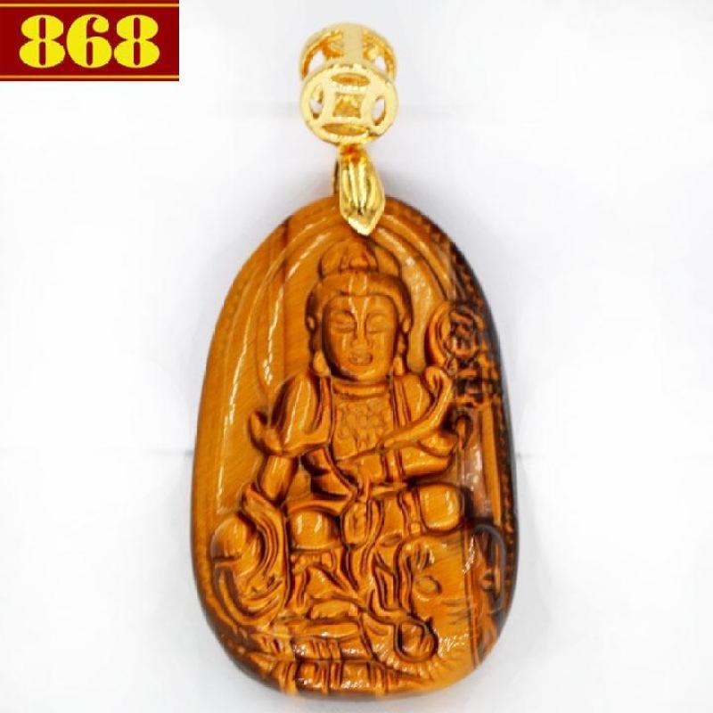 Mặt Phật Bồ tát Phổ hiền đá mắt hổ 3.8cm