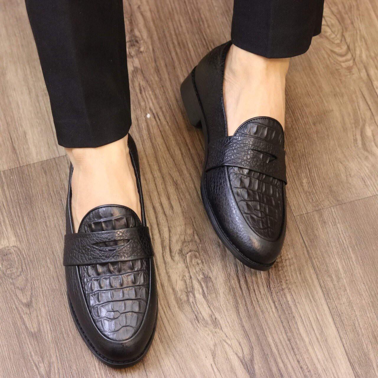 Giầy lười nam lịch lãm da bò 100%